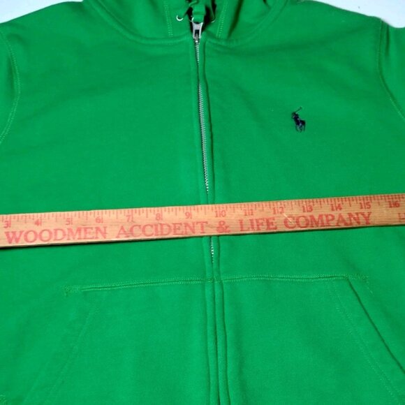 Polo Ralph Lauren Sport Hooded Sweatshirt Youth Large Kelly Green Pony Hoodie - Picture 3 of 11